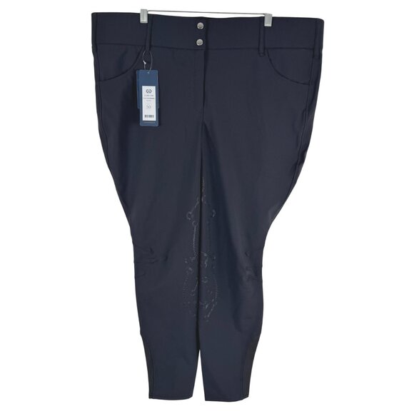 PS Of Sweden Curvy Jewel Breeches Riding Tights Size EU 50 Black NWT PT-2576 - Picture 1 of 14